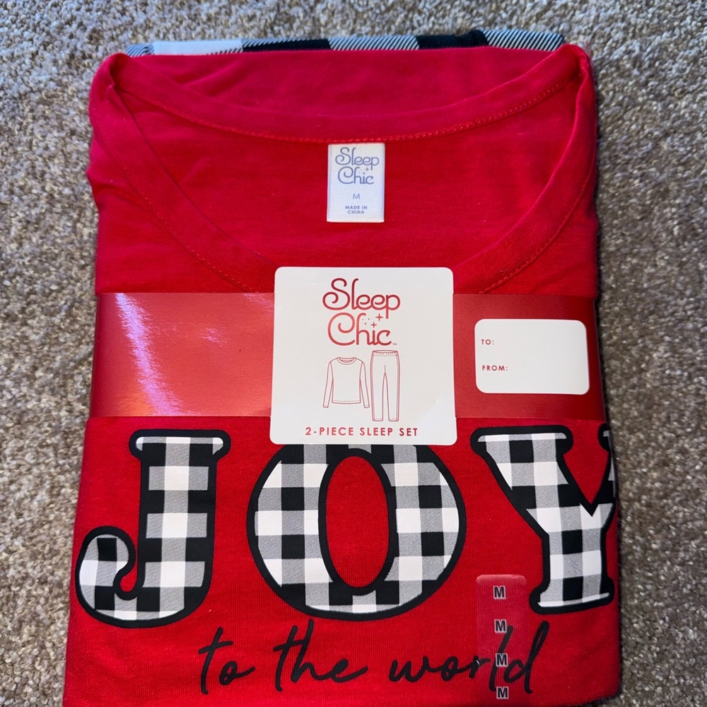 Sleep Chic Red 2-Piece Pajama Set